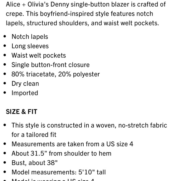 Alice and Olivia Blazer - Picture 11 of 11